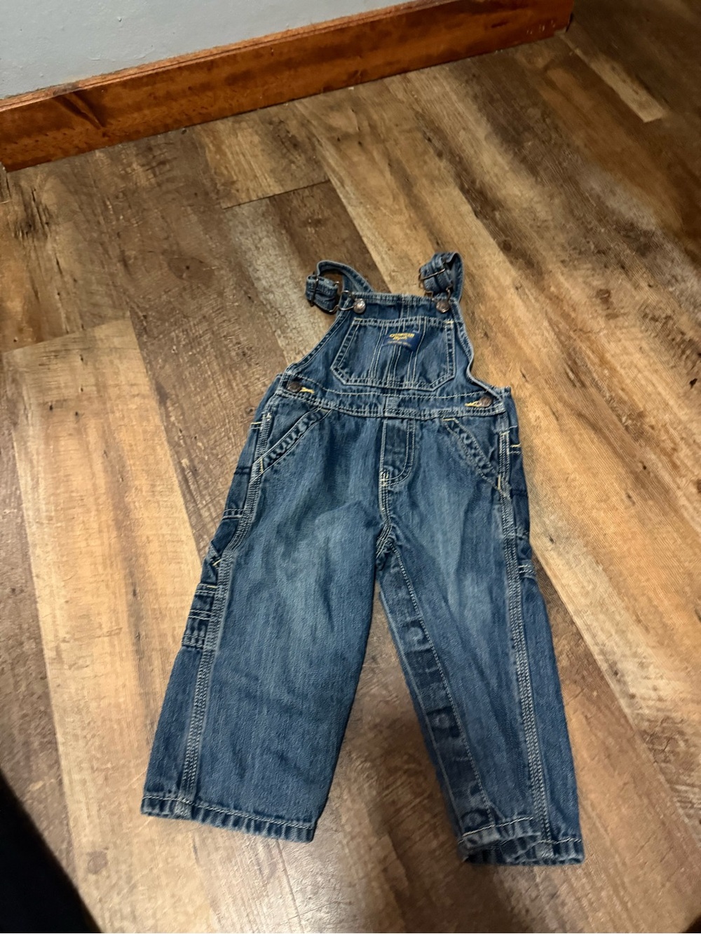 OshKosh B'gosh Denim Overalls in Blue Wash